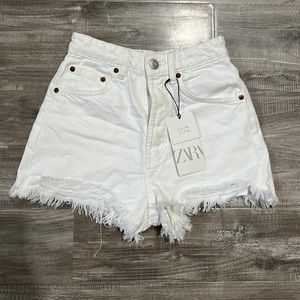 Zara distressed shorts